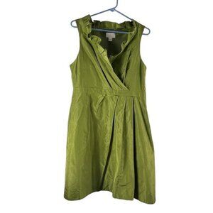 J.Crew Blakely Silk Taffeta Dress Ruffled Collar Size 12 Tiny Flaw Ready to Wear